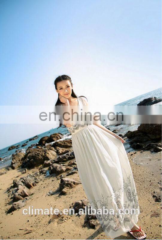 2014 korean style sleeveless Bohemian skirt