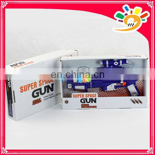 New design B/O plastic space toys gun with music and light