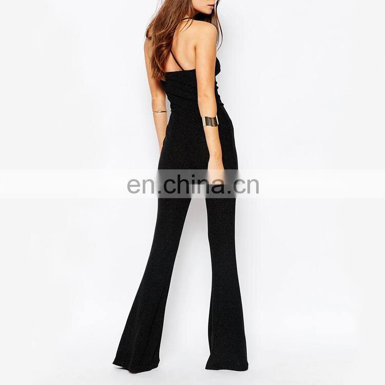 New Design Sexy Stretch Knit Metallic Jumpsuits For Ladies