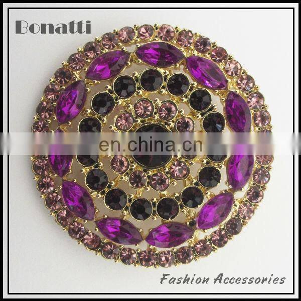 2013 newest turquoise crystal brooch with green rhinestone