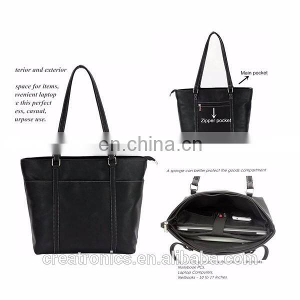 CR Hot Promotion fashion women leather PU soft handbag designer laptop bag shoulder bags women bag