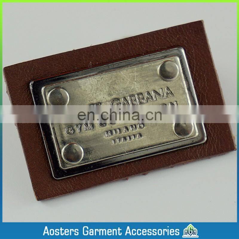 jeans leather patch company custom fashion jeans leather patch labels