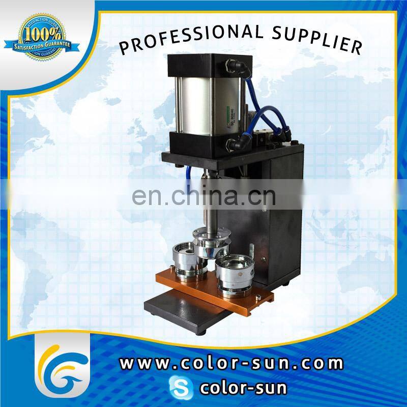 pneumatic automatic button badge making machine with cheap price on hot sales in alibaba