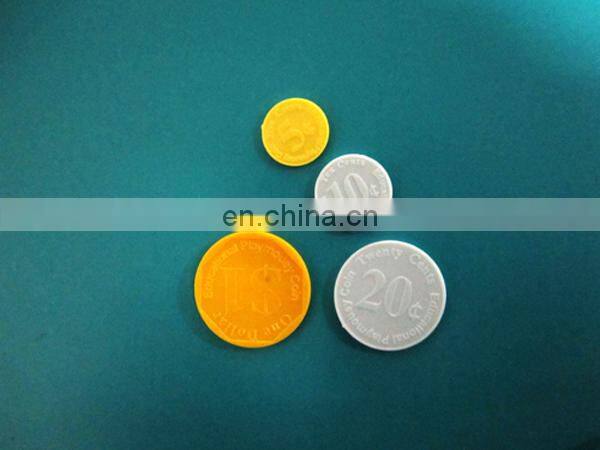 Promotionals custom design blank plastic token coin