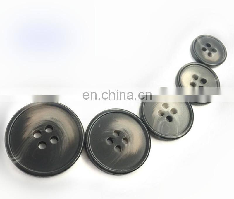 Popular 4-holes flatback imitated horn resin men suit button