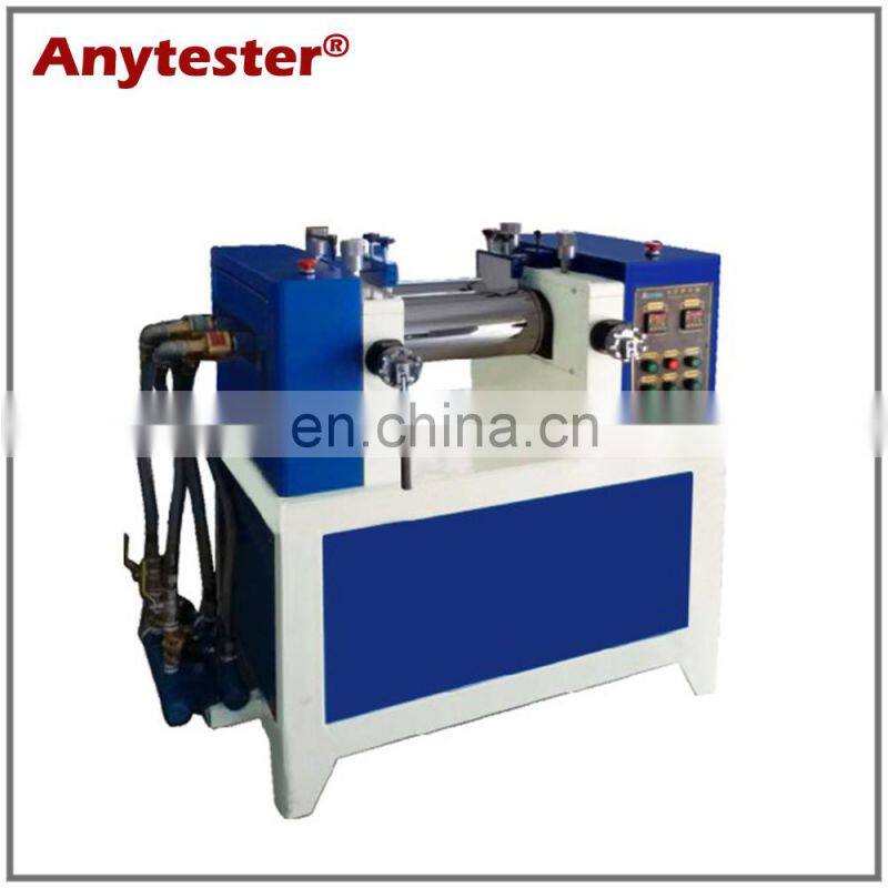Speed changeable Electric Heating Laboratory Two Roll Mill with customized roller