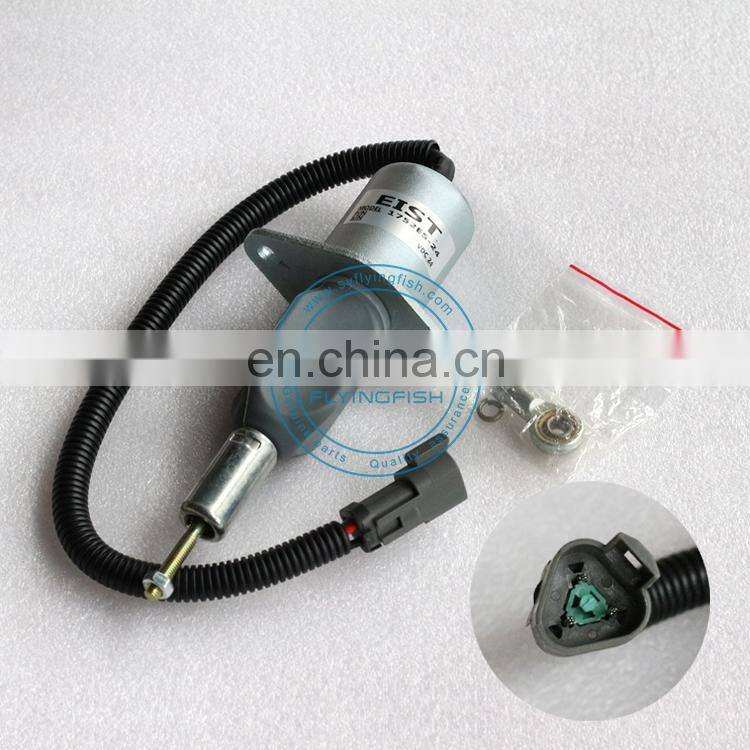 R300 PC360-7 6BT 5.9L 6CT 8.3L Fuel Shutdown Flameout Solenoid Valve 1752ES-24E7UC3B1S1 SA-4888-24 SA-4888-12 1752ES-12E7UC3B1S1