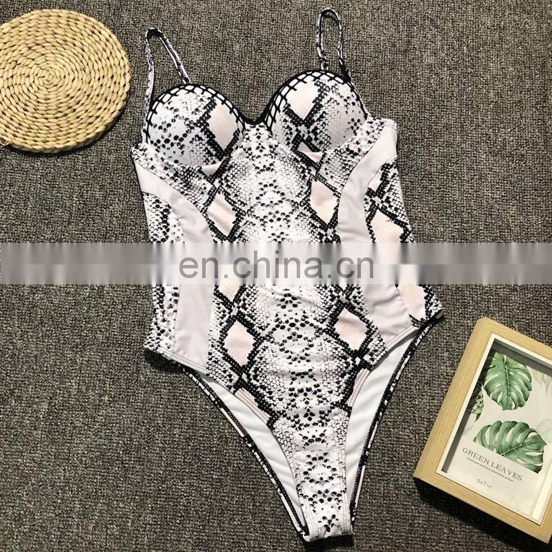 2019 Push up mesh bikinis mujer monokini string one-piece suits Sexy swimwear women swimsuit Summer beach wear swim suit