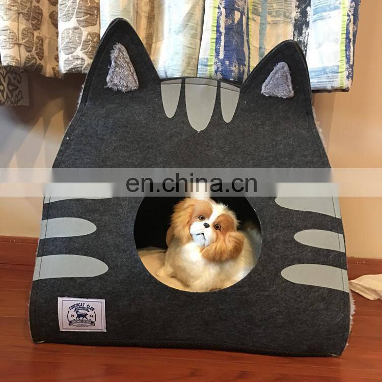 New design cute carton cat shape pet bed pet house