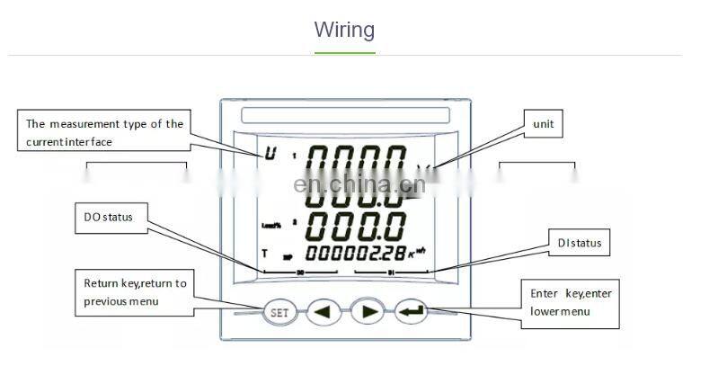 AMC96L-E4/KC smart power collection and monitoring device power meter with RS485 4DI/2DO