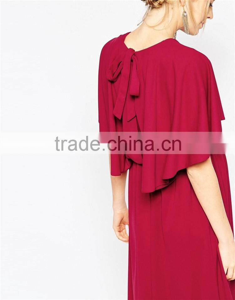 Newly OEM design red women summer maternity evening gown dress wear manufacturer