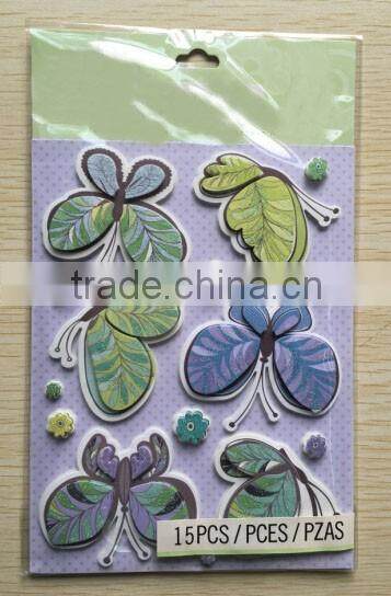 3d handmade chipboard sticker paper sticker