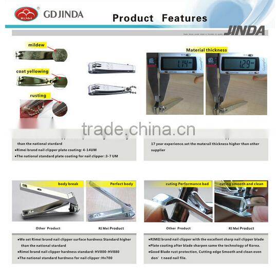 JINDA top quality engraved nail clipper with sharp lade