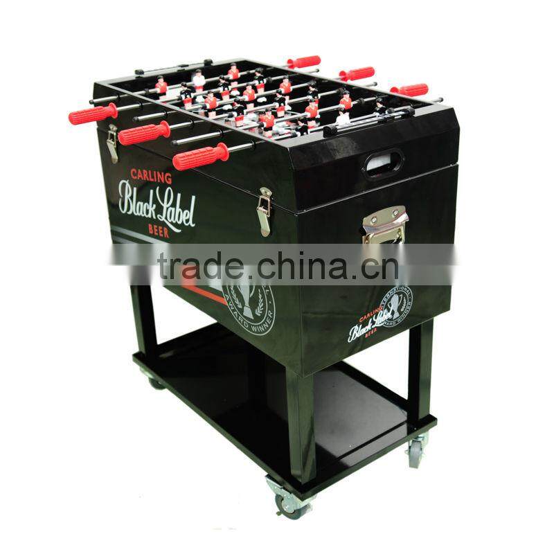 Metal patio cooler cart football table top cooler
