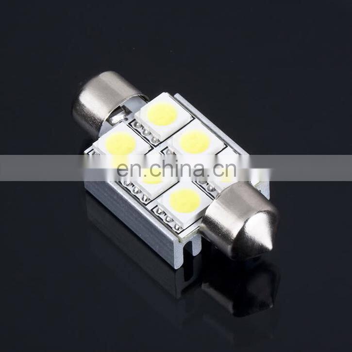 36mm 6 SMD 5050 Pure White Canbus Error Free LED Car Bulb Dome Light Lamp LED Bulb Car