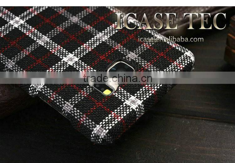 2016 New British Plaid Style Back Cover for Samsung Galaxy S6 Edge Plus, the Soft Cloth for Samsung Galaxy S6 Edge Plus Case
