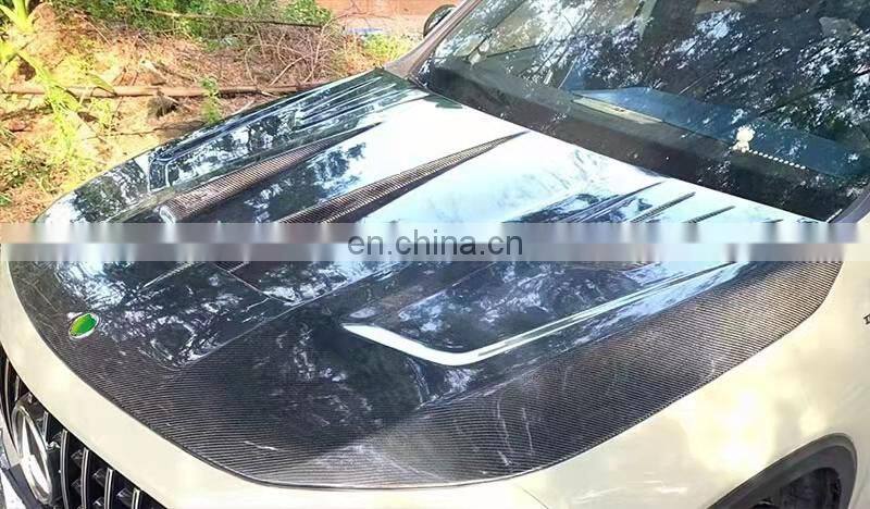 Runde Carbon Fiber For Mercedes-Benz GLB X247 Body Kit Front Lip Rear Lip Hood Cover Grille Exhaust Wind Knife Mirror Shell