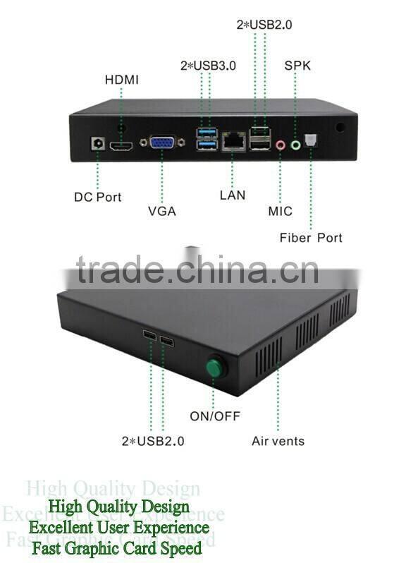 energy-efficient industrial computer mini itx K664 built-in Pentium J2900 2.41G-2.66G CPU 2GB RAM 16GB SSD linux os