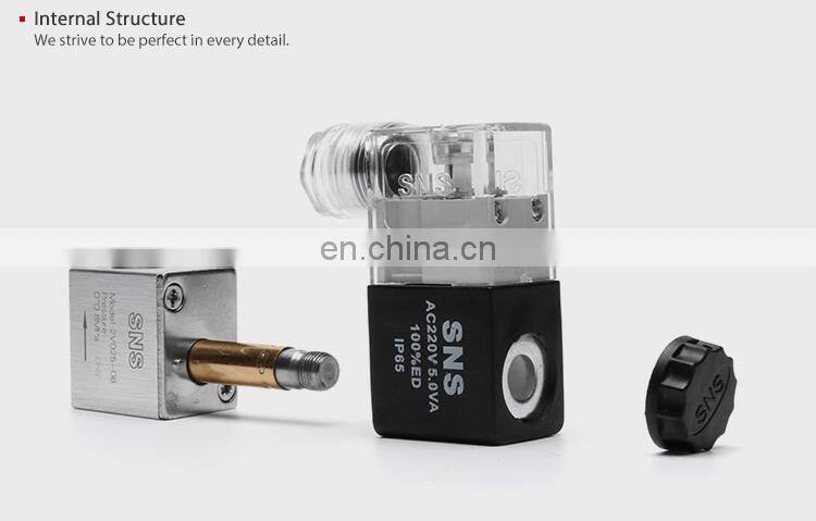 SNS pneumatic 2V series 2/2 way normally closed direct-acting 2V025-08 air solenoid valve