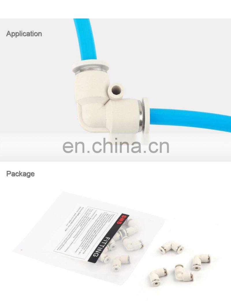 Wholesale high quality flexible exhaust union L shape plastic quick coupler pipe fittings