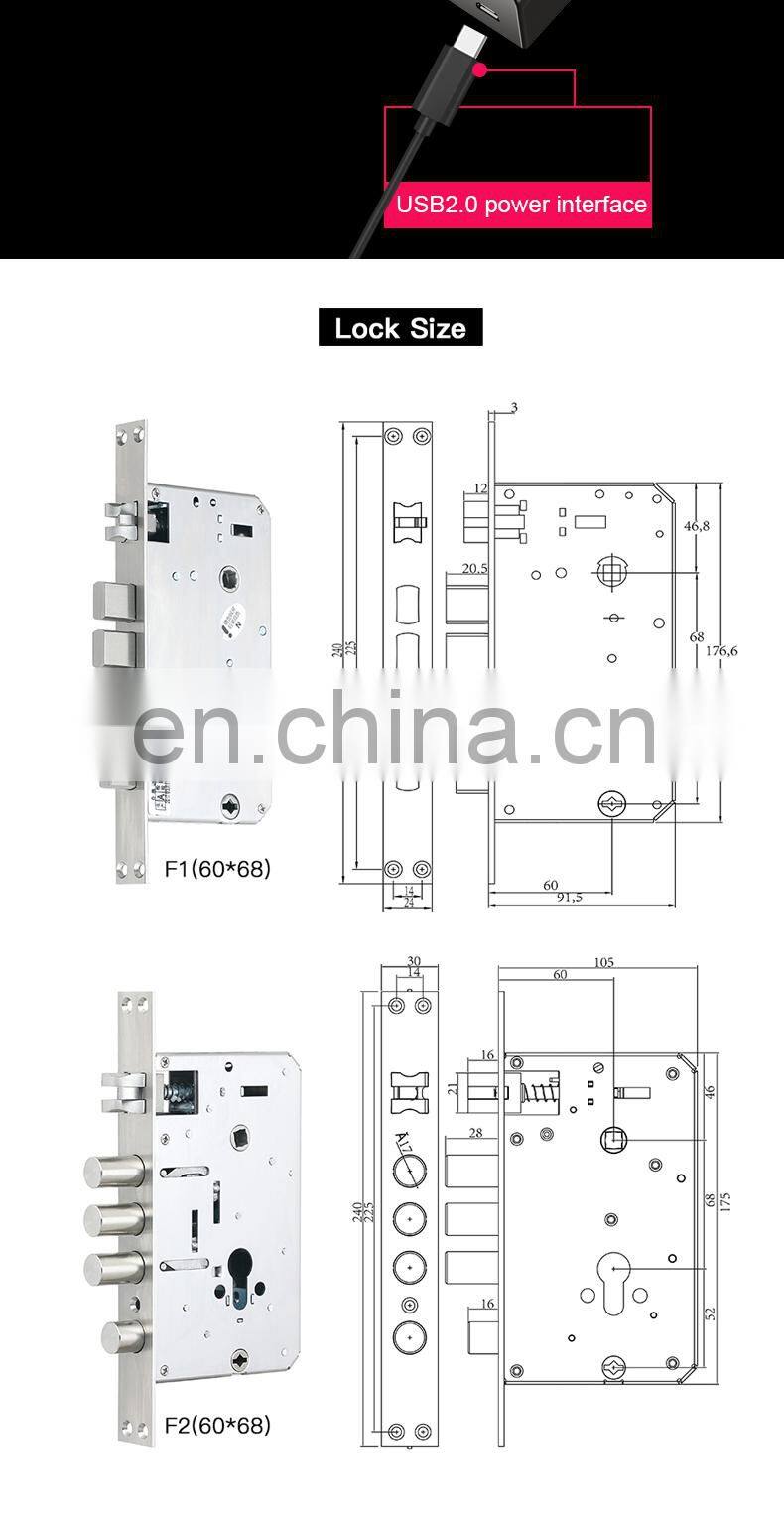 Good Quality Hot Sale Smart RFID Card Home Door Lock Electric smart Lock