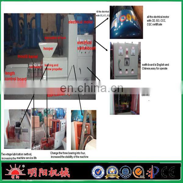 Mingyang factory supply fire log sawdust wood briquette making machine price