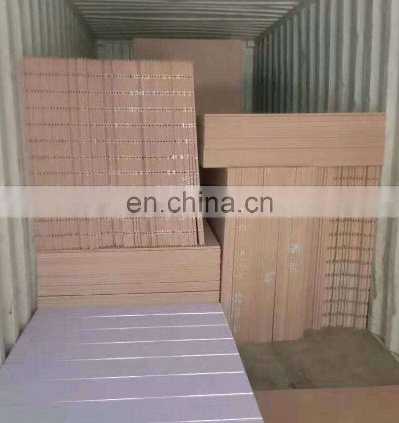 Slotted MDF for display shelf wall panel