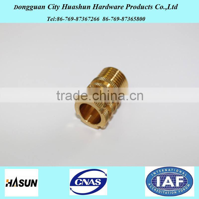 alibaba china supplier sales all size of precision knurled brass sleeve nut for plastics