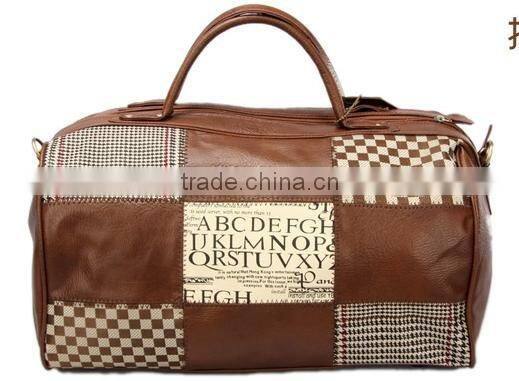 wholesale fashion pu leather handbags brown tote bag