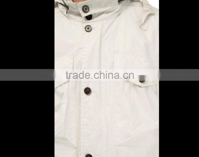 Wholesale Windbreaker White Jackets With Practical Pockets
