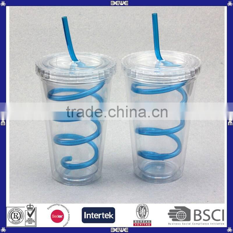 Hot sell customized double wall plastic tumbler for sale