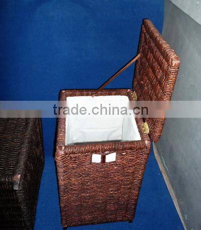 Maize storage basket with cut out handles except wastebasket,set of 6,handicraft,large storage box