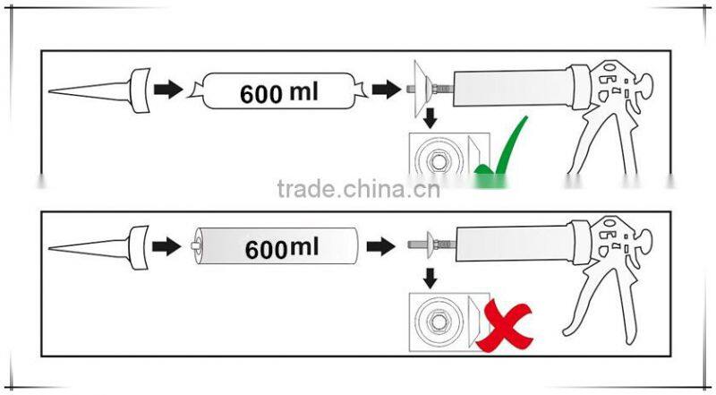 600ml Sausage Cartridge Smooth Rod Caulking Gun