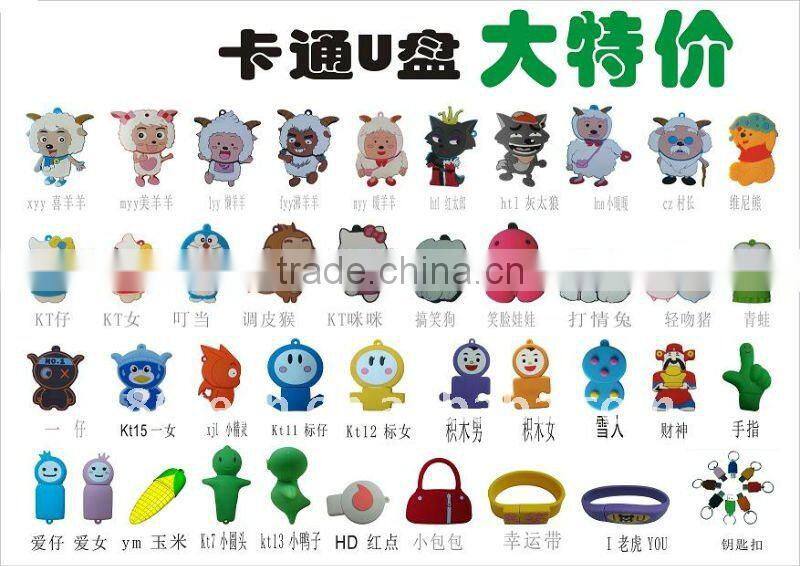 Promotional mini cartoon anime character usb flash drive 8GB