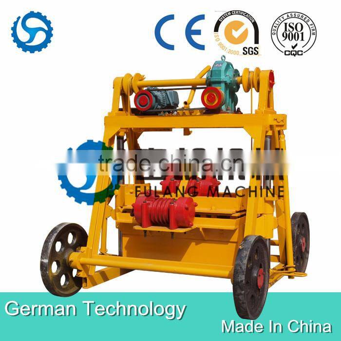 cement brick making machine with high viberating force/ paver block laying machine QT40-3b