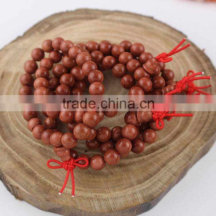 PBB018 Natural Wood Buddhist Prayer Mala Beads Necklace,Meditation 108 Mala Beads