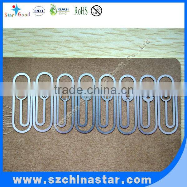 Stainless steel desk card holder etched memo clip