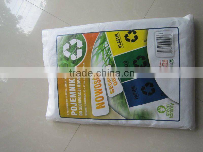 Plastic Glass Paper Recycle Bags Set of 3