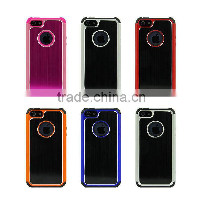 Hybrid Hard Case Rugged Rubber Armor Hybrid Aluminum and TPU Hard Case for iPhone 4/4S, iPhone 5/5S