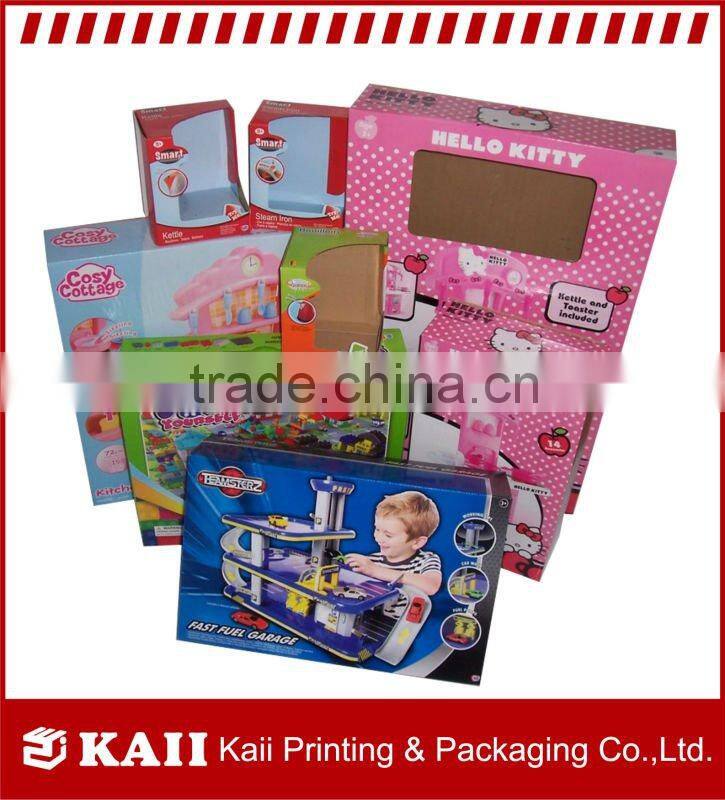 colorful corrugated paper box packaging with printing machine