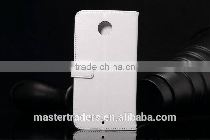 Original K-COOL Fine Sheep Grain Printing Stand PU Leather Wallet Case For Google 6 MT-2829