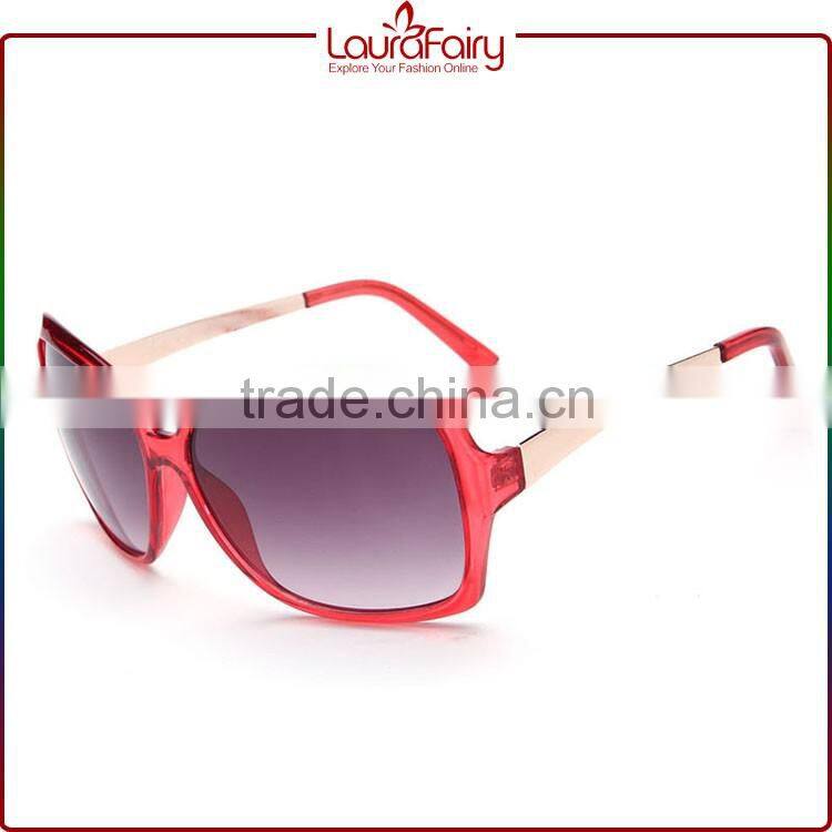 Laura Fairy Japan Brands Women Wine Red Big Frame No Logo Sunglasses Glass