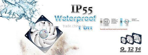 Industrial IP55 waterproof 140mm air ventilation exhaust 12V dc fan