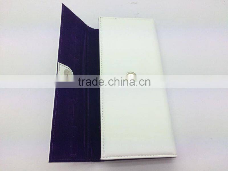 Exquisite Fashion Purple PU Leather Jewelry Wallet Organizer