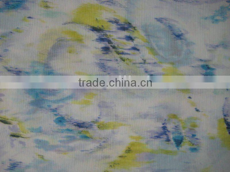 chiffon star print polyester fabric