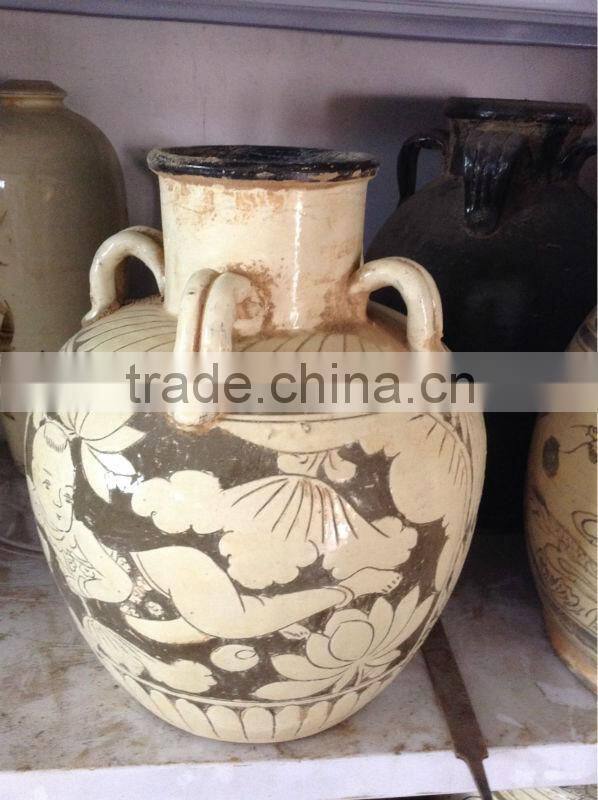 Chinese antique ceramic vase for home deco