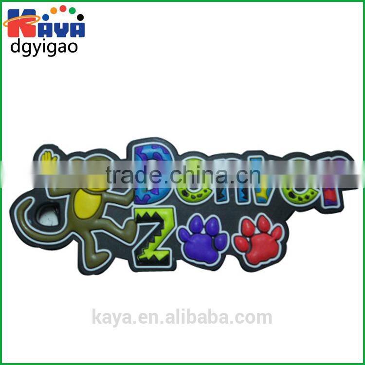 3d PVC fridge magnet words for company promo gifts