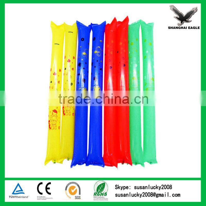 PE inflatable balloon stick clapper