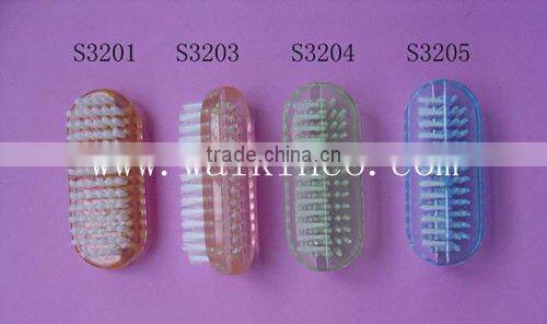 blue color handle nail brush