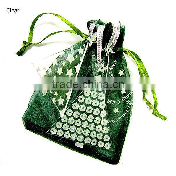 Acrylic Christmas Tree Decoration Festive Trees set of 3